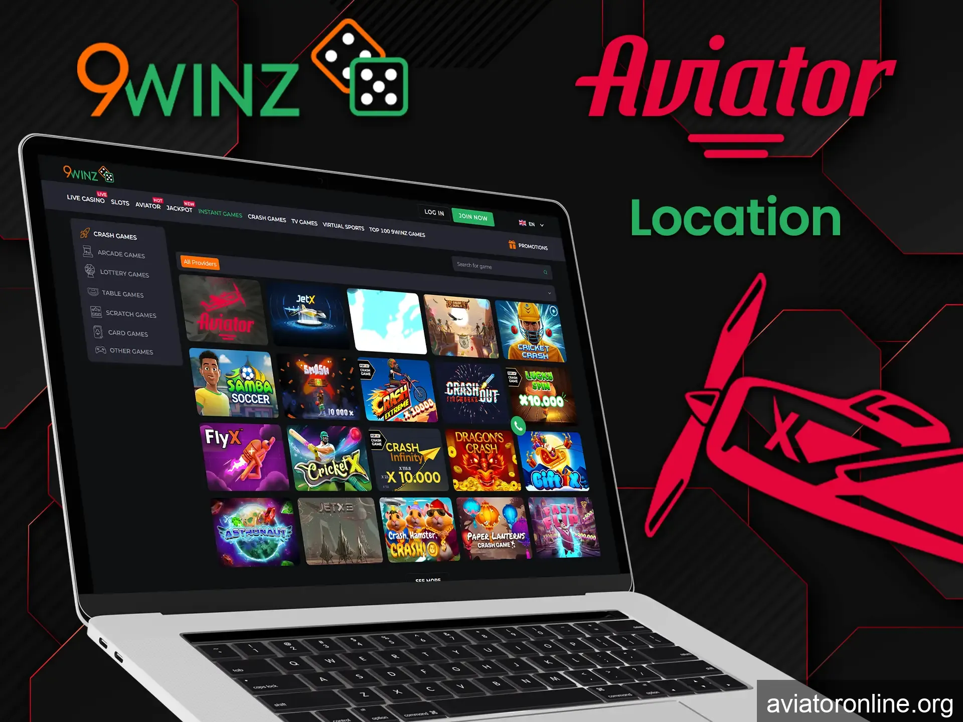 Finding the Aviator game on the 9winz website is easy.