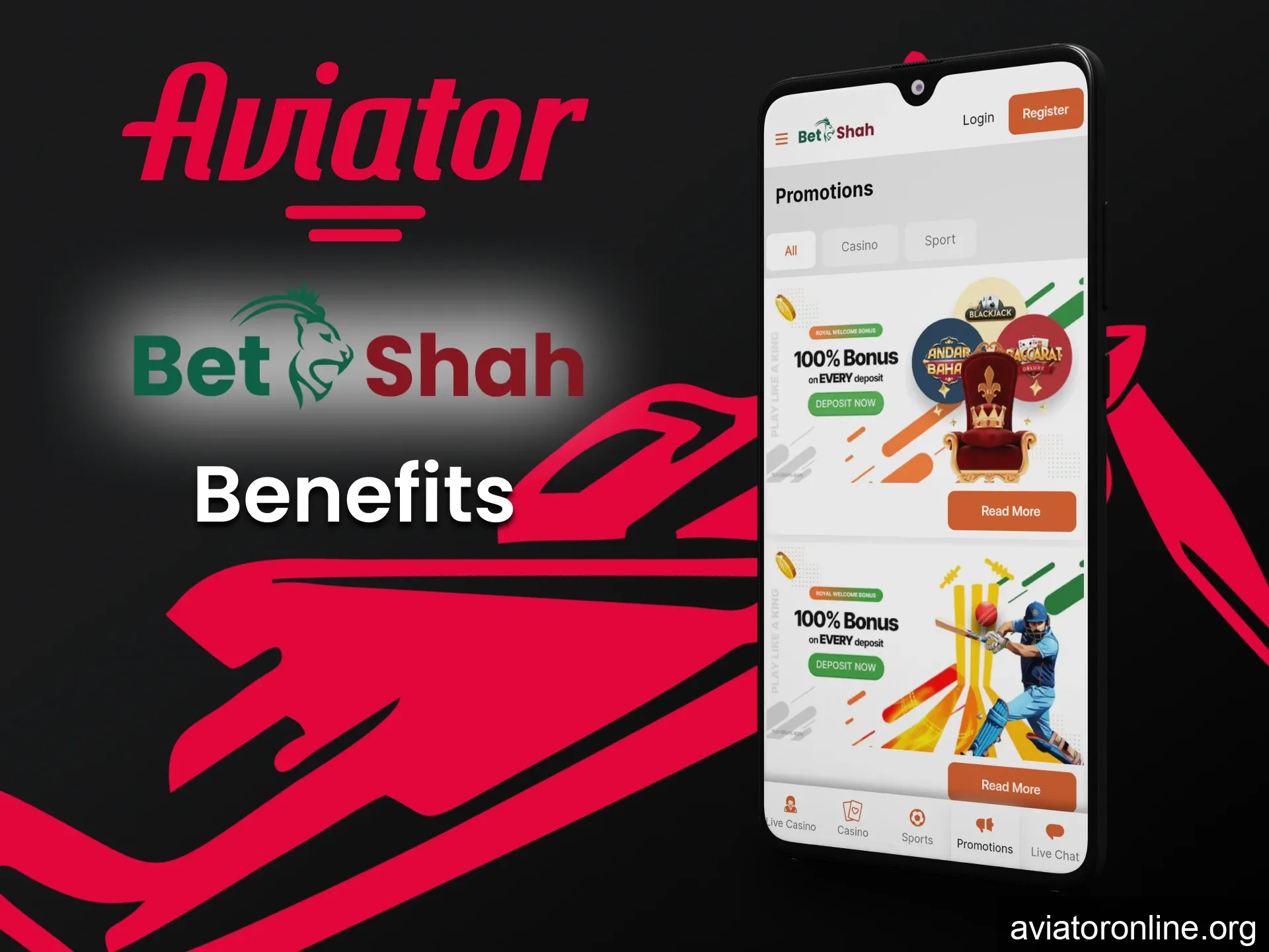 BetShah has many special offers for Aviator.