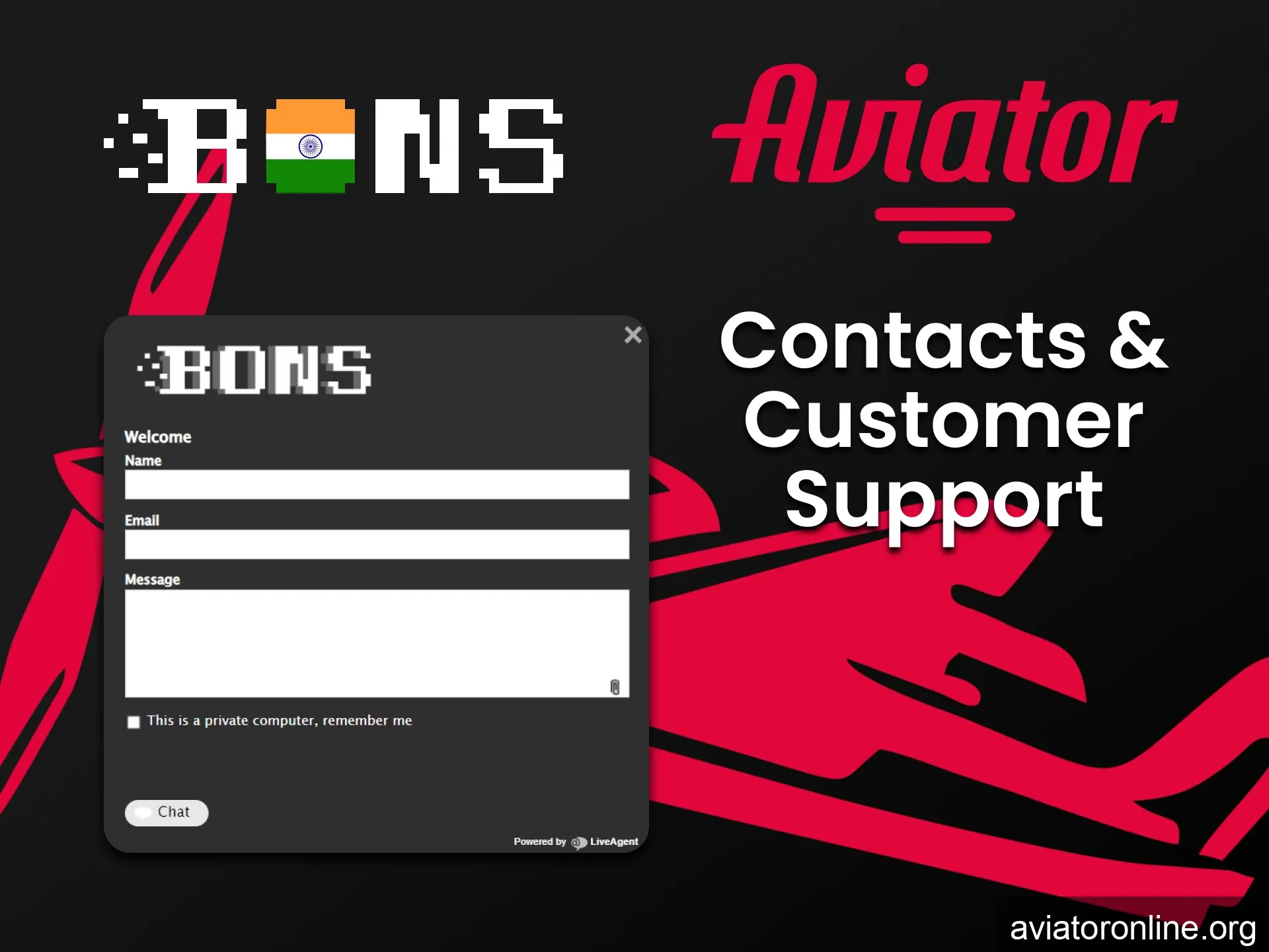 Bons technical support is always in touch with Aviator players.