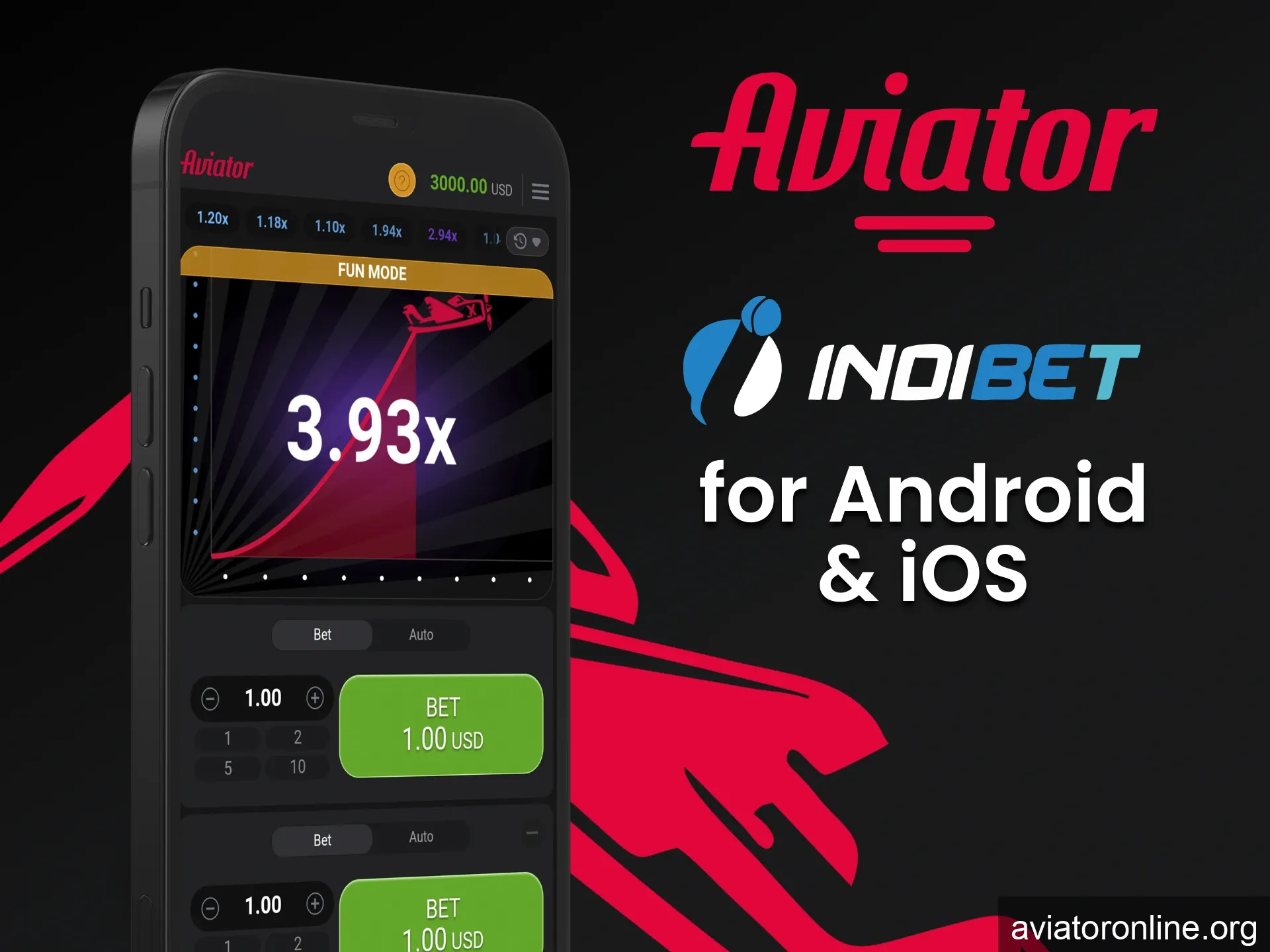 Download the Indibet app to play Aviator.