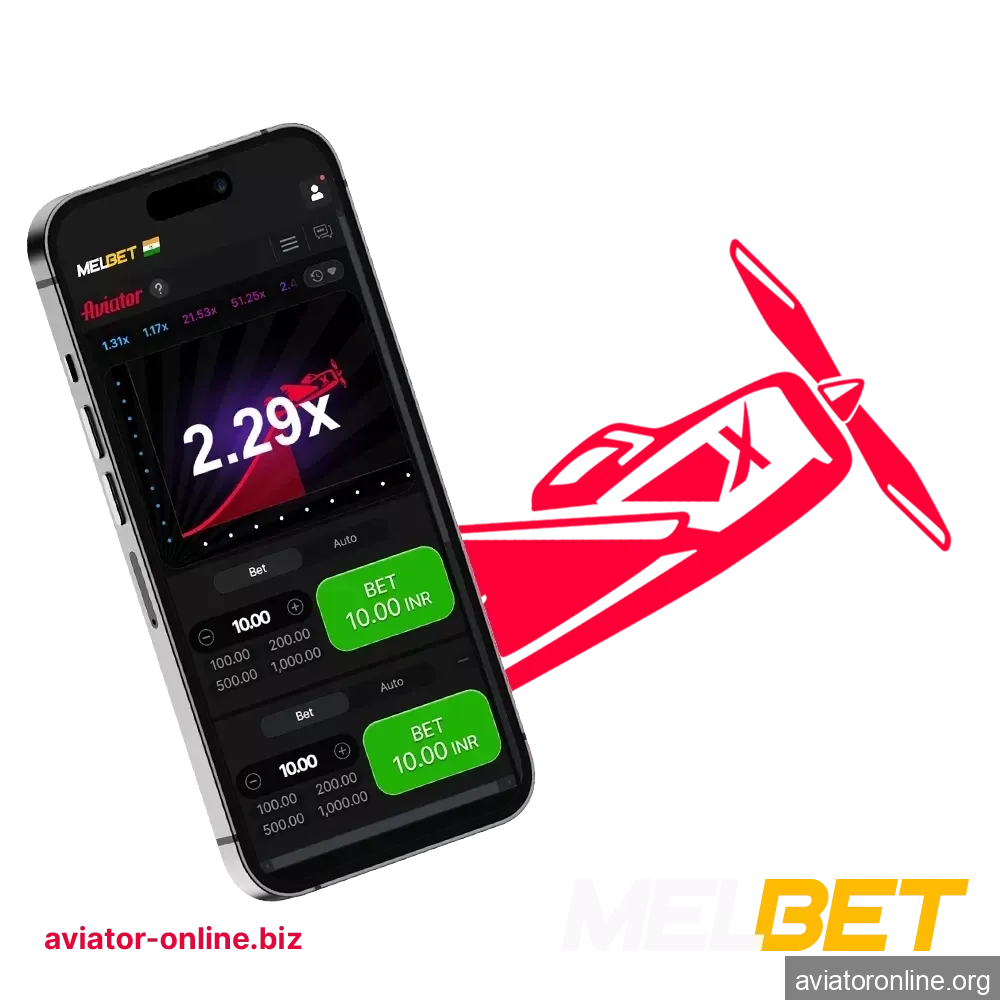 The Melbet app is perfect for playing Aviator.