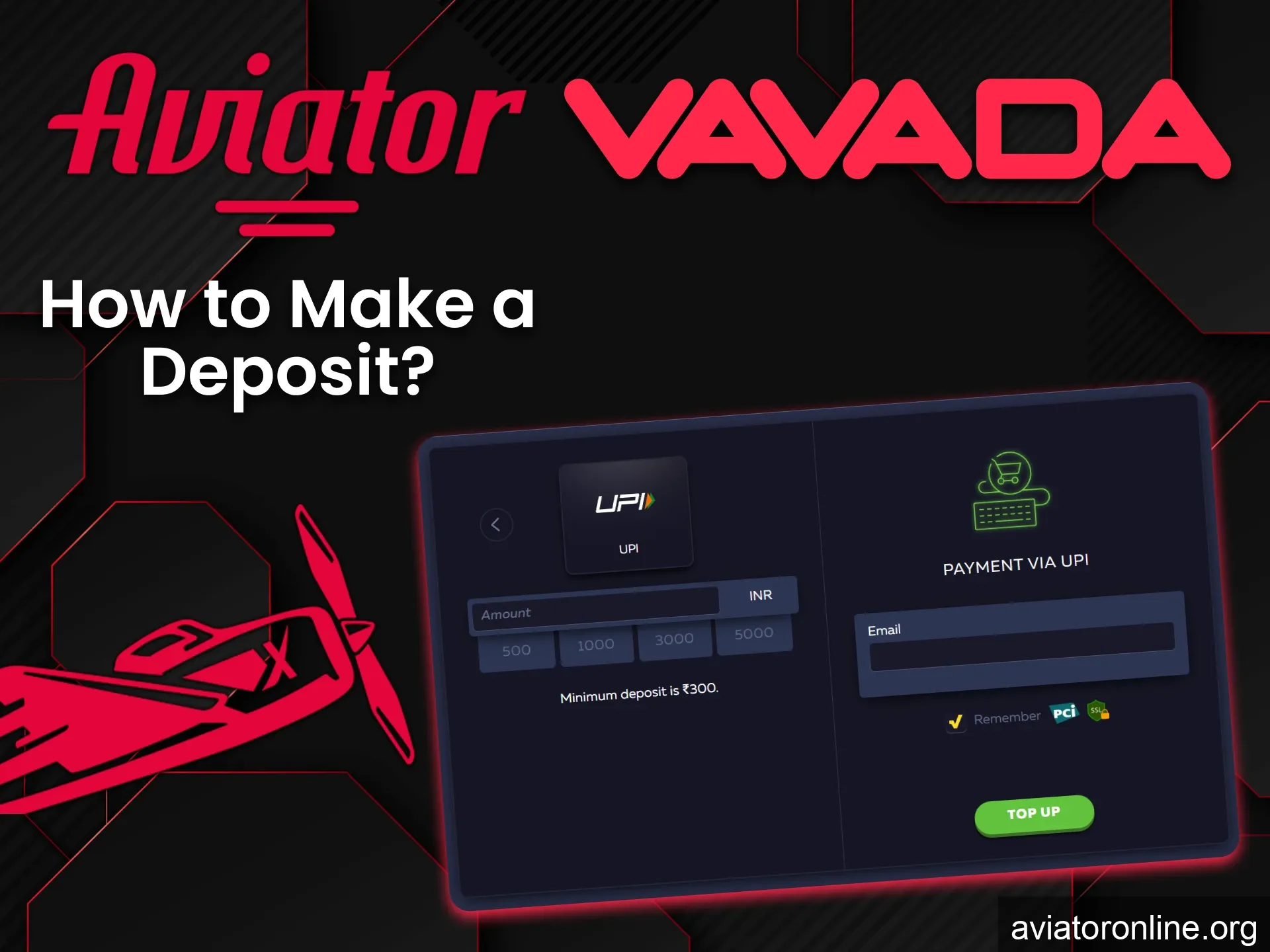 Top up your funds in a convenient way for Aviator on Vavada.