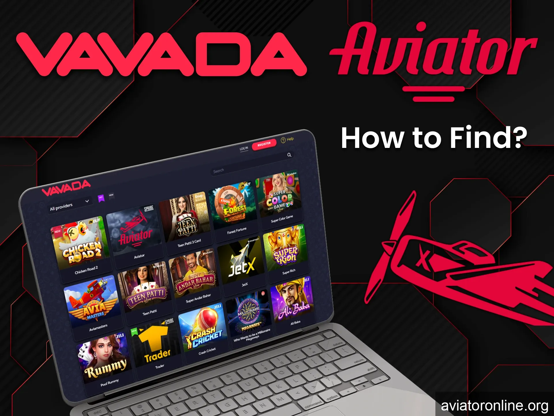 You can find Aviator in the casino section of the Vavada website.